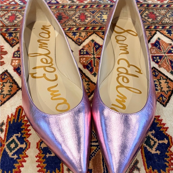 Sam Edelman Shoes - Sam Edelman Iridescent Pink Pointed Flats
